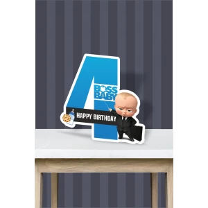 Patron Bebek Boss Baby Temalı - 4 Yaş (40 cm) Ayaklı Rakam Pano