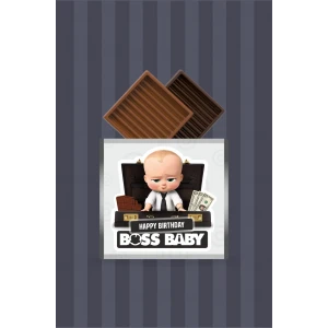 Patron Bebek Boss Baby Temalı Çikolata Sargısı *20li