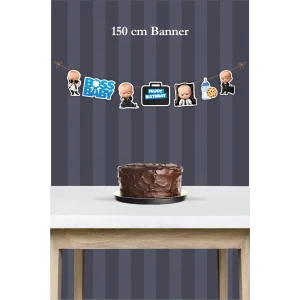Patron Bebek Boss Baby Temalı Büyük Banner *Kalın Kağıt 150cm