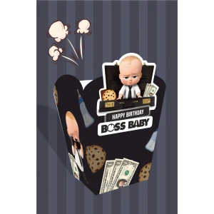 Patron Bebek Boss Baby Temalı *Popcorn (mısır) Kutusu *8li Paket