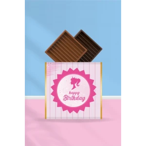 Pembe Kız Temalı Çikolata Sargısı *20li