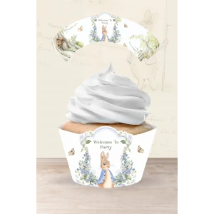 Peter Rabbit Tavşan Temalı Cupcake Sargısı 8li