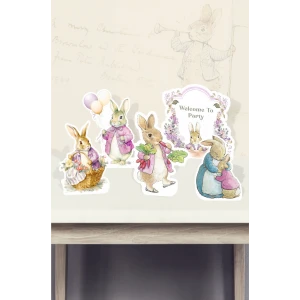 Pink Rabbit Pembe Tavşan Temalı Ayaklı Pano Set (Masa Üstü) *Kalın Kağıt