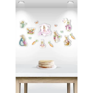 Pink Rabbit Pembe Tavşan Temalı Çok Parçalı Afiş *Kalın Kağıt