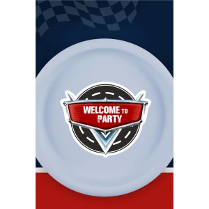 Şimşek Mcqueen Cars Temalı Doğum Günü Seti Tabak Sticker (Etiket) 15li