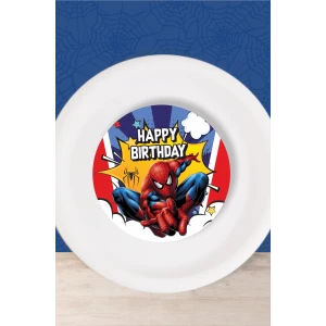 Spiderman Örümcek Adam Temalı Doğum Günü Seti Tabak Sticker (Etiket) 15li
