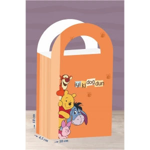 Winnie The Pooh Friends Teması Çanta 18x10 cm *8li Paket