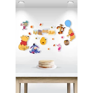 Winnie The Pooh Temalı Çok Parçalı Afiş *Kalın Kağıt