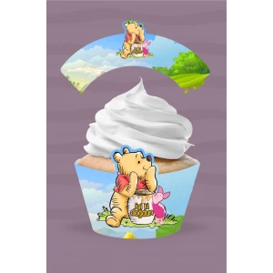 Winnie the Pooh Temalı Doğum Günü * Cupcake Sargısı 8li