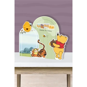 Winnie The Pooh Temalı Parçalı Ayaklı Pano 3Boyutlu (Masa Üstü) * Kalın Kağıt
