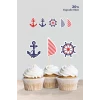 Denizci Doğum Günü * Cupcake Süsü 20li