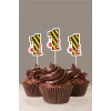 İş Makinası Temalı * 1 (bir) Yaşında Cupcake Süsü 10lu