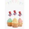 Pamuk Prenses Temalı * 1 (bir) Yaşında Cupcake Süsü 10lu