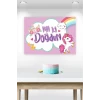 Unicorn Temalı Doğum Günü * Branda Afiş 50x70 cm