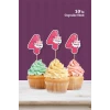 Unicorn Temalı * 4 (dört) Yaşında Cupcake Süsü 10lu