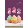 Unicorn Temalı * 2 (iki) Yaşında Cupcake Süsü 10lu