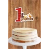 Çiftlik Konseptli 1 Yaşında (Bir) Pasta Süsü *Kalın Kağıt