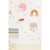 Pastel Gökyüzü + Yıldız 140 Adet Duvar Sticker 50x100cm