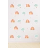Gökkuşağı Bulut Çoklu - 50 Puantiye Duvar Sticker 100x100 cm