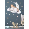Aydede Uyuyan Fil Zürafa Duvar Sticker Seti