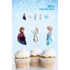Frozen Karlar Ülkesi Cupcake Süsü 20li (Kalın Kağıt) * Doğum Günü