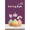 Unicorn Kürdanlı Cupcake Süsü *20li kalın Kağıt