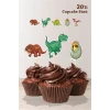 Dinozor Konseptli Cupcake Süsü Kürdanlı *Kalın Kağıt