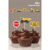 İş Makinaları Cupcake Süsü Kürdanlı *Kalın Kağıt