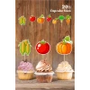 Çiftlik Temalı Sebze&Meyve Cupcake Kürdan Süsü ** Kalın Kağıt