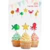 Deniz Canlıları Cupcake Süsü *Kalın Kağıt