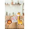 Safari Hayvanlar 3 lü Set Masaüstü Ayaklı Pano ( Masaüstü Ayaklı Dekor Pano )