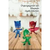 Pj mask Ayaklı Pano Seti ( Ayaklı Dekor Pano ) (Masaüstü) ** Kalın Kağıt
