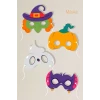 Halloween Temalı  MASKE 4lü * (kalın kağıt)