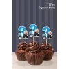 Patron Bebek Boss Baby Temalı  * 3 Yaşında Cupcake Süsü 10lu