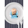 Patron Bebek Boss Baby Teması Tabak Sticker (Etiket) 15li * Yapışkanlı Kağıt