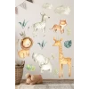 Safari Hayvanları Duvar Sticker 70x100 cm