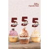 Safari Hayvanları Pastel 5 Yaşında CUPCAKE Süsü *10lu Kalın Kağıt