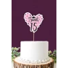 Sweet 15 pembe-siyah Pasta Süsü *Kalın Kağıt