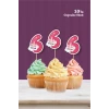 Unicorn Temalı * 6 (altı) Yaşında Cupcake Süsü 10lu