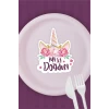 Unicorn Temalı Tabak Sticker (Etiket) 15li * Yapışkanlı Kağıt