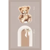 2li Ayaklı Pano Seti Krem Fiyonk, Oturan Ayıcık Temalı / 100 cm - 60 cm