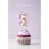 Peri Kızı Temalı 5 Yaşında Cupcake Süsü 10lu