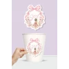 Peri Kızı Temalı Doğum Günü Seti Sticker (Etiket) 20 li