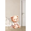 Elbiseli Oturan Sevimli Ayıcık Temalı - 50 cm Ayaklı Pano