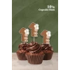 Ayıcık Temalı 1 Yaşında Cupcake Süsü 10lu