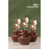 Ayıcık Temalı 3 Yaşında Cupcake Süsü 10lu