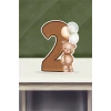 Ayıcık Temalı Ayaklı Rakam Pano - 2 Yaş (40 cm)