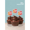 Baby Dinozor Temalı 5 Yaşında Cupcake Süsü 10lu