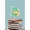 Baby Dinozor Teması 3 Yaşında Pasta Süsü *Kalın Kağıt