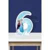 Frozen Karlar Ülkesi Temalı Ayaklı Rakam Pano - 6 Yaş (40 cm)